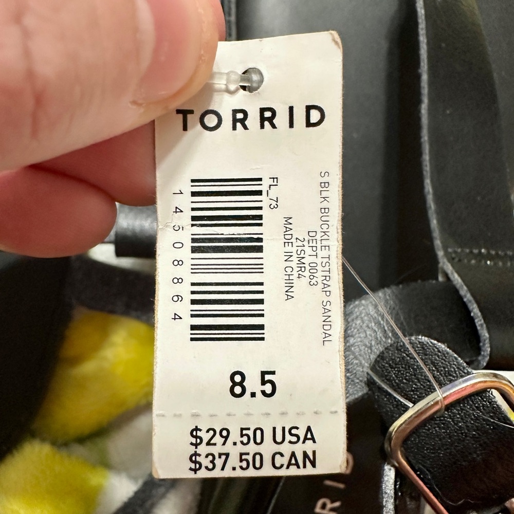 Torrid Black Strappy Sandals | Size 8.5 Wide (W) - Picture 3 of 3